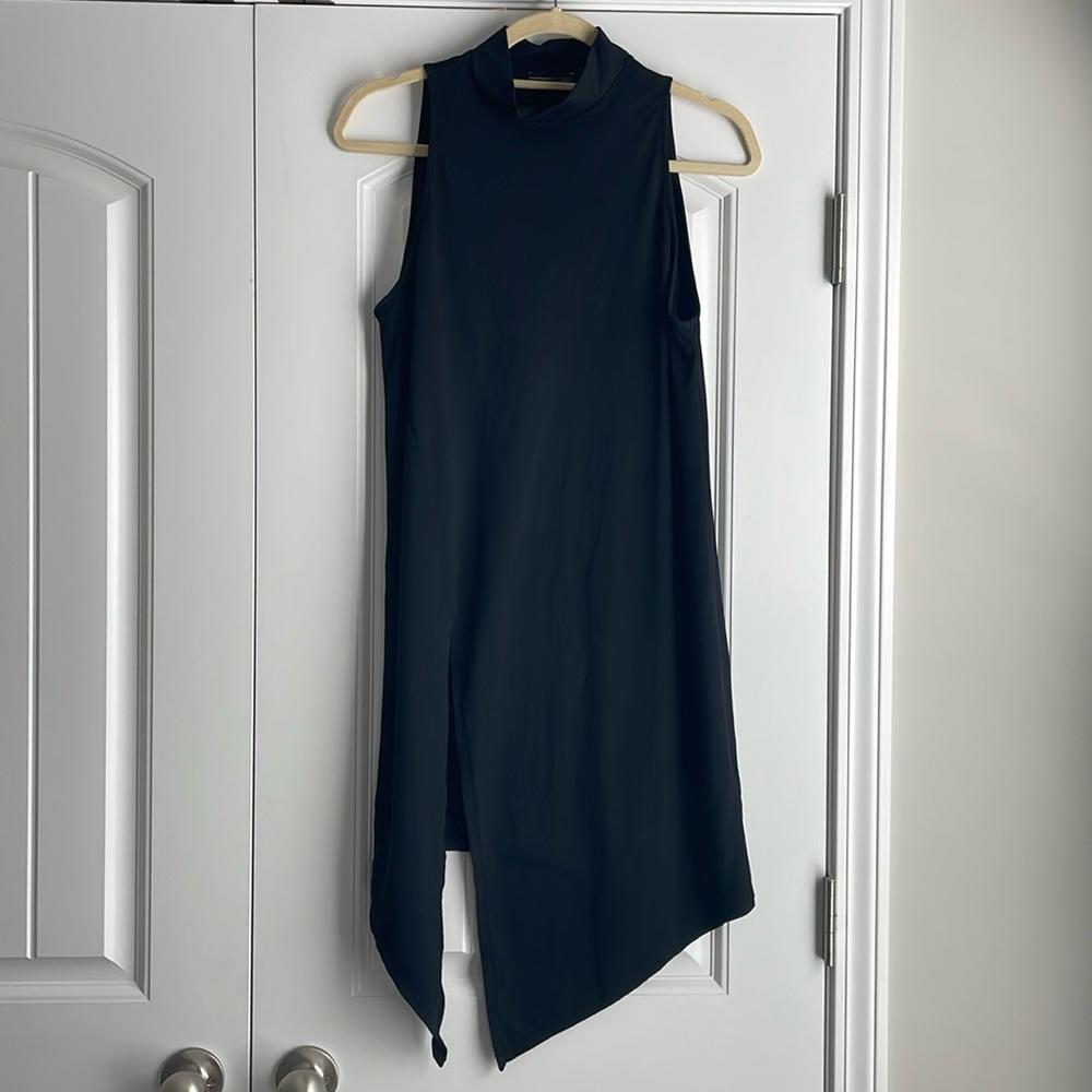 Zara Black Sleeveless High-Neck Top